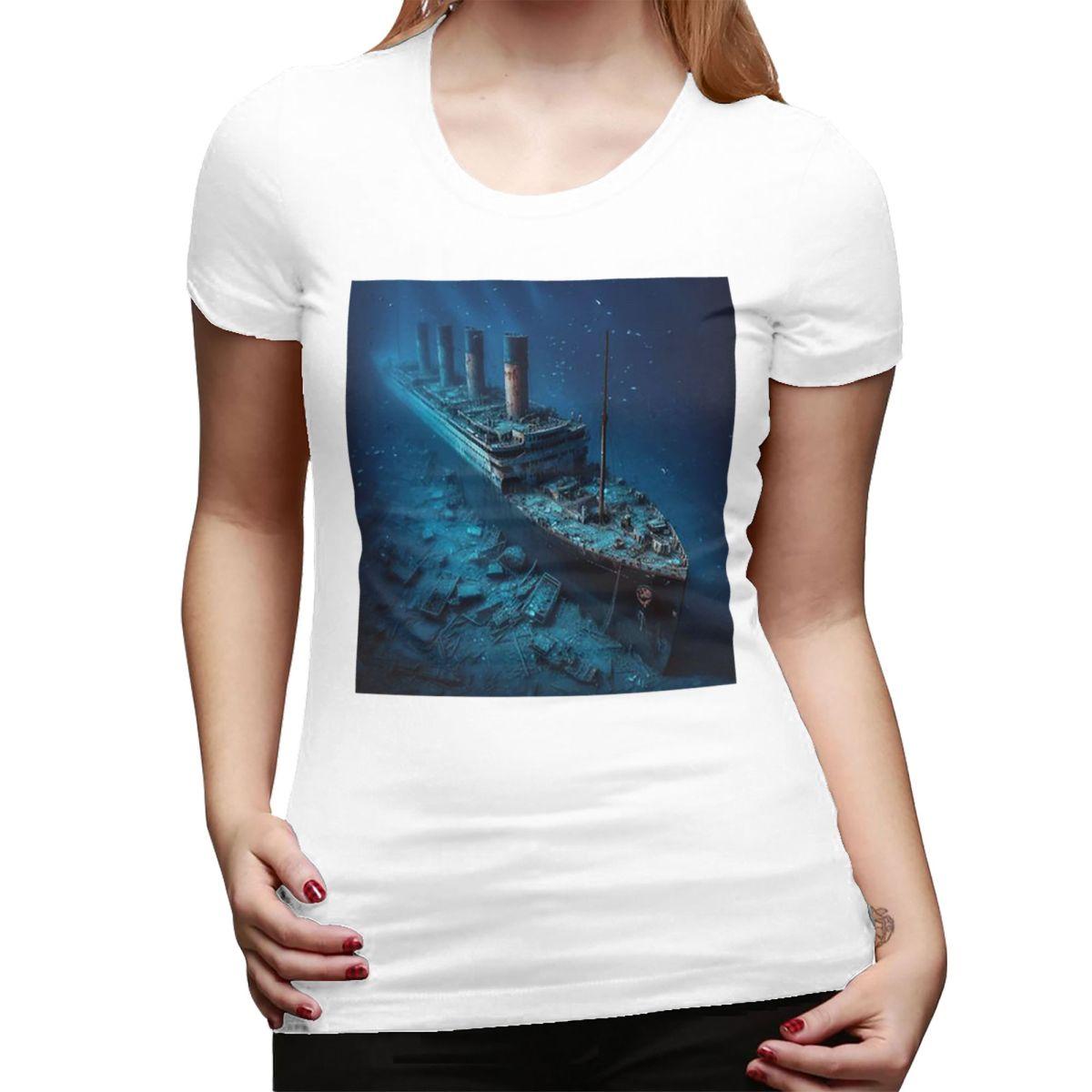 

RMS Titanic TShirt for Women ONeck Streetwear T Shirts Womens Short Sleeve Summer Clothes Tops S