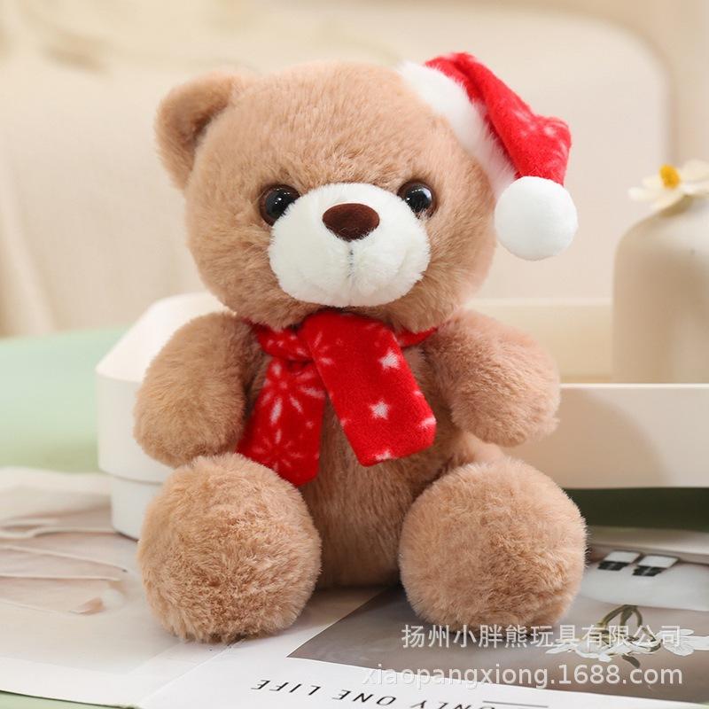 Teddy Bear Doll Couple Scarf Bear Plush Toy Love Bear Doll Christmas Elk Penguin Old Man Series