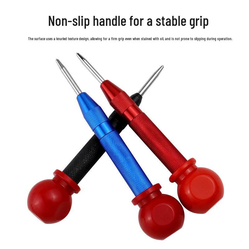 Automatic Center Punch Window Breaker with Handle for Marking and Hole Positioning