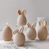 A Top Quality Striped Easter Egg Candle Silicone Mold DIY Rabbit Ear Egg Soap Paste Resin Candle Gypsum Decoration Mold Art Gift