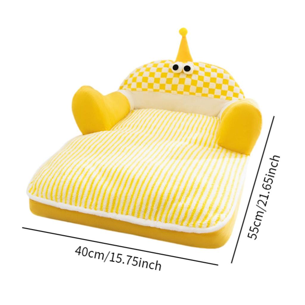 Pet Dog Sofa Bed Winter Warm Cat Couch with Removable Washable Cover Anti-slip Bottom Kitten Sleeping Bed Pet Supplies