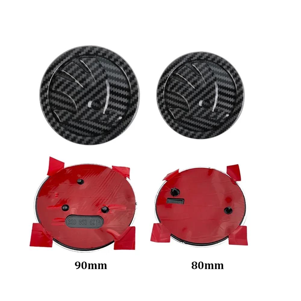 2025 Hot 2Pcs 80mm 90mm Emblem For Skoda Fabia 1 2 Octavia a7 RS Superb Rapid Yeti Karoq Vision Car Head Front Rear Boot Tailgat