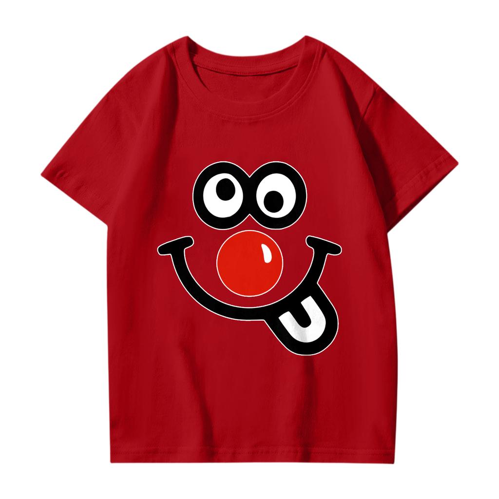 Modische Rundhals-Kurzarm-Arbeitskleidung bedruckte Oberteile für Kinder-Sommeroberteile