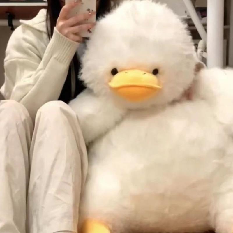 Duck Plush Toy Adorable Fury Super Soft Fat Doll Dwen Dwen Duck Doll PP Cotton Student Sleeping Pillow Cloth Doll Halloween Gift Latest