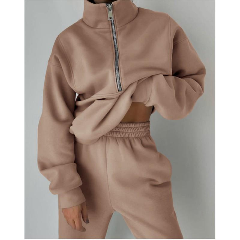 Women's Autumn Solid Color Set Vest + Jacket + Pants Three Piece Jacket Bottom Shirt Pants Set