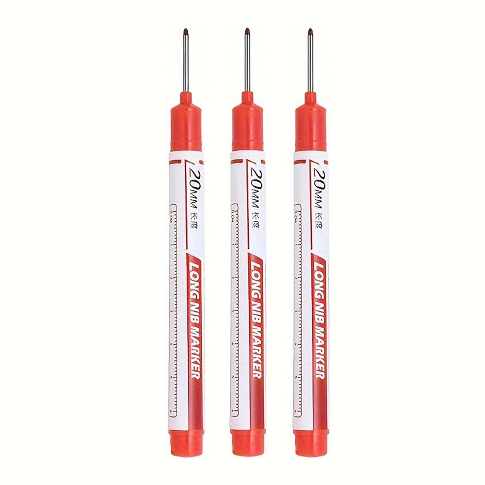 

10Pcs/Set Multi-Purpose 20mm Deep Hole Long Nib Head Marker For Metal Perforating Pen Waterproof Bathroom Woodworking Decor Tool 20mm