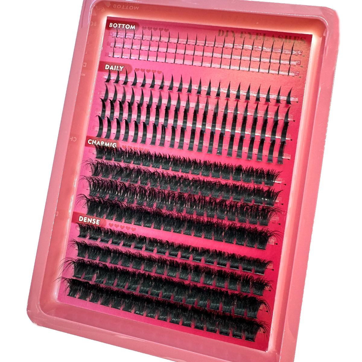 

15Rows False Eyelashes Clusters Spikes&Bottom Lashes DIY Manga Cluster Eyelash Extensions Waterproof Individual Lashes Clusters D&MIX