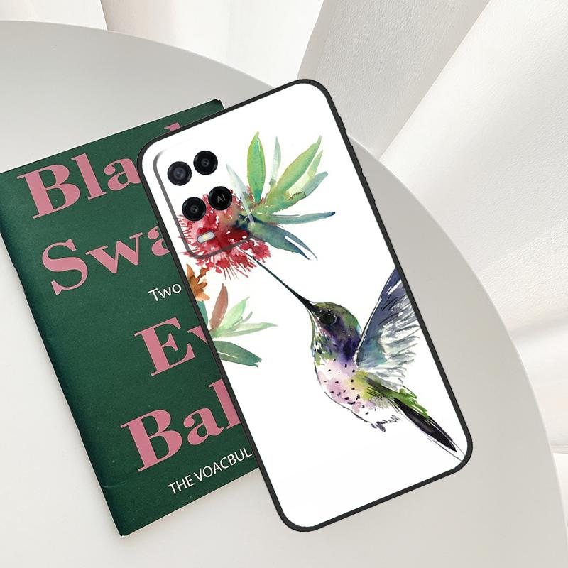 

Cute Hummingbird Case For Oppo A58 A78 A98 A15 A16 A17 A52 A72 A76 A96 A54 A74 A94 A57 A77 A54S A57S Cover OPPO A78 4G