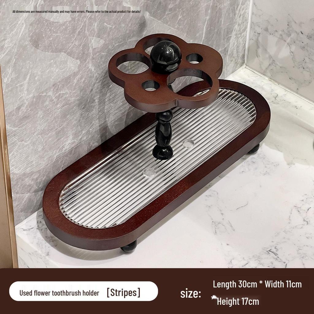 Chinese Style Electric Toothbrush & Storage Rack Set with Mouthwash Cup