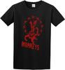 12 Monkeys Logo Printed Casual Basic Graphic Top Printed Shirt Short Sleeve Tee Mens T Shirt Black