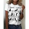 Summer Fashion Short Sleeved T-shirt Colorful Creative 3D Printed Women's Round Neck Casual Sports Comfortable Soft Large Loose Breathable T-shirt