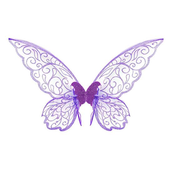Fairy Wing for Kids Adults Butterfly Fairy Halloween Costume Glitter Angel Wings Elf Cosplay Accessory for Girls Women