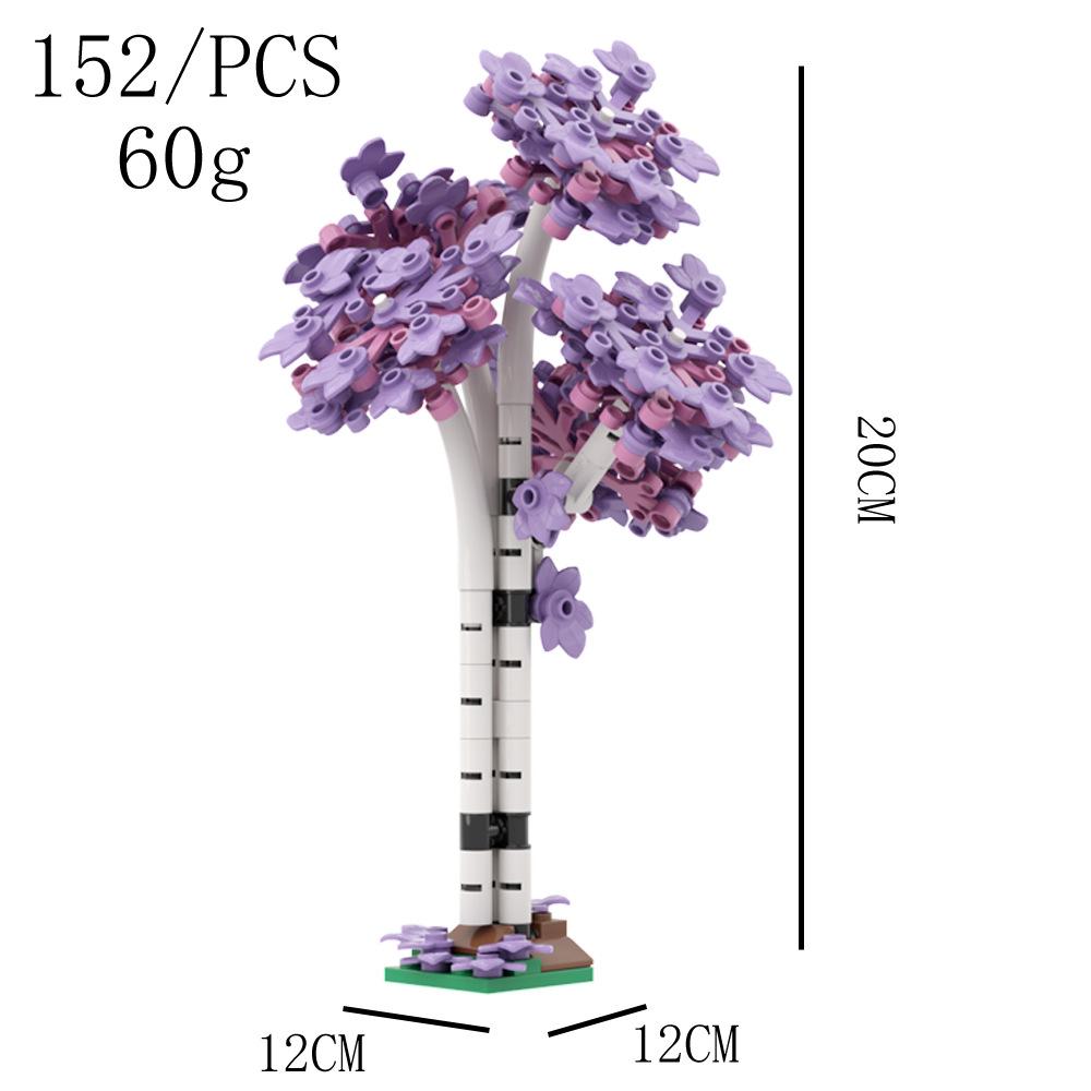 Assembled Aspen Tree Big Banyan Tree Building Block Children'S Interactive Flower Tree Plant Scene Ornament Parts