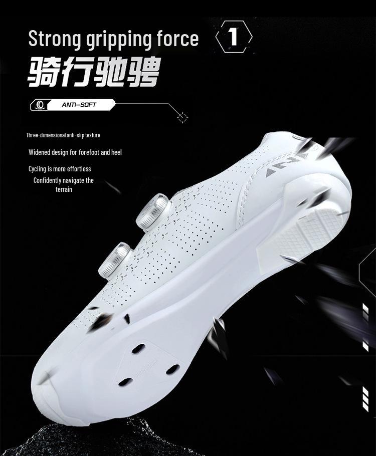 Unisex Clipless Cycling Shoes: Breathable, Lightweight, Stiff Sole, Double BOA Dial - Road & Mountain Bike Compatible