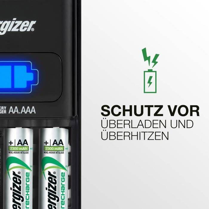 Chargeur de piles rondes nimh avec accus energizer ch1hr3