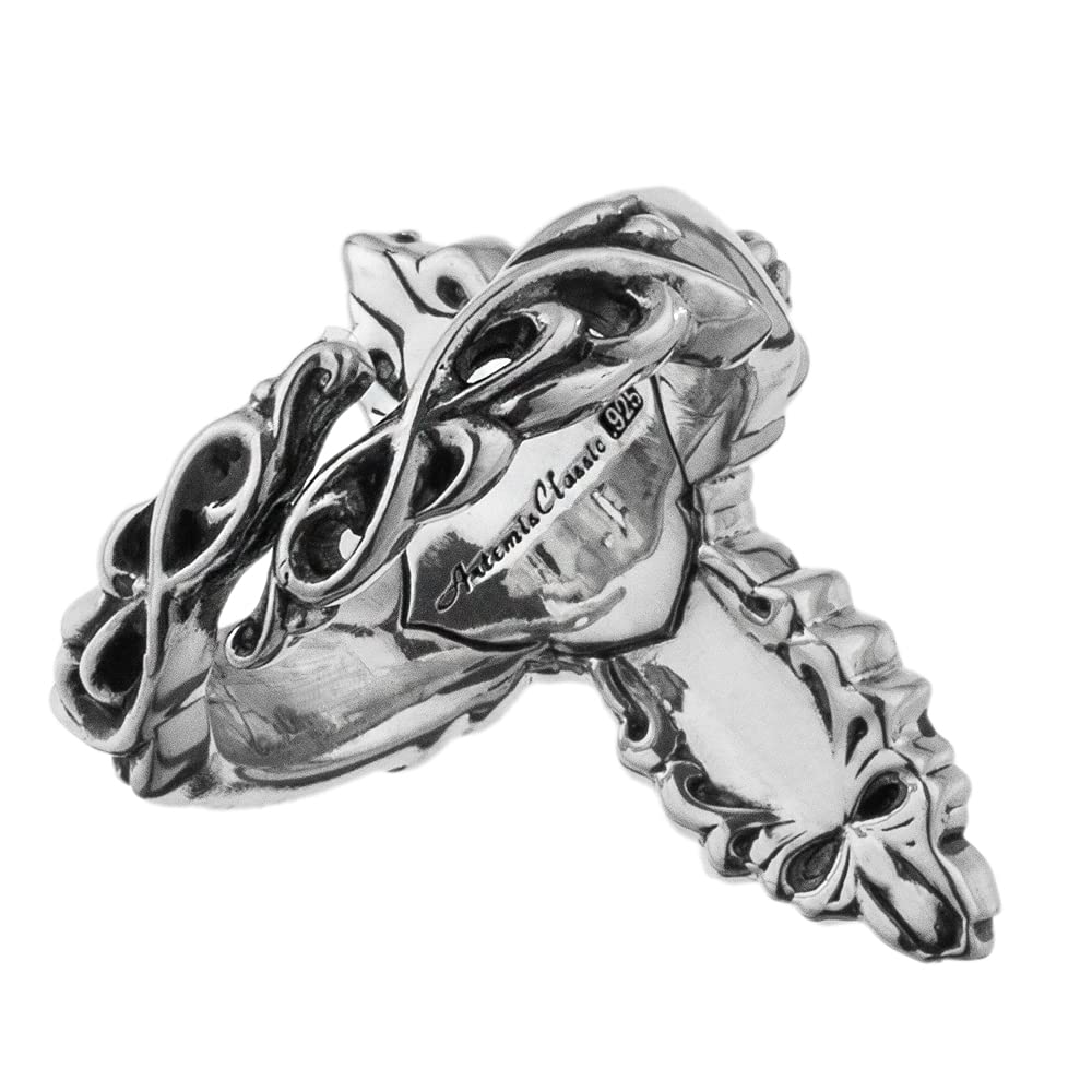 Artemis Classic Layered Cross Silver Silver Accessories for Men and Brand Silver 925 Ring, Ring, ACR0286, Women, Jewelry, Ring,