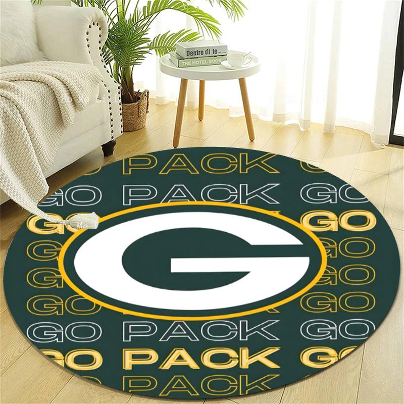 Personalized Green Bay Packers Round Chair Office Rug - Perfect for Mat, Office Chair & More - Ideal Gift for Birthdays and Holidays