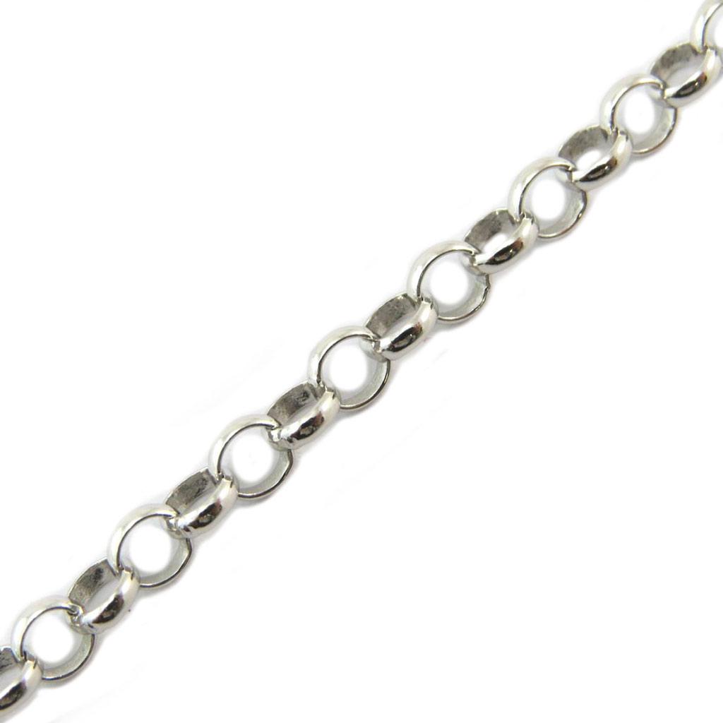 Les Trésors De Lily [G5643] - Bracelet Argent 'Jaseron' argenté (rhodié) - 20 cm 2 mm