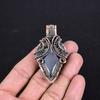 Shungite Pendant, 999 Copper Wire Wrapped Gemstone Jewelry, Handmade Pendant, For Thanksgiving