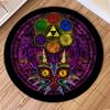 Zelda Symbol Round Rug Retro Style Game Room Carpet for Living Room Gaming Decor Zelda Majora’s Mask Rug Gift for Gamer