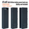 10 Cell 18650 Detachable DIY Power Bank Kit Battery Case LED Power Display Mobile Power Supply Kit QC Fast Charging No Battery