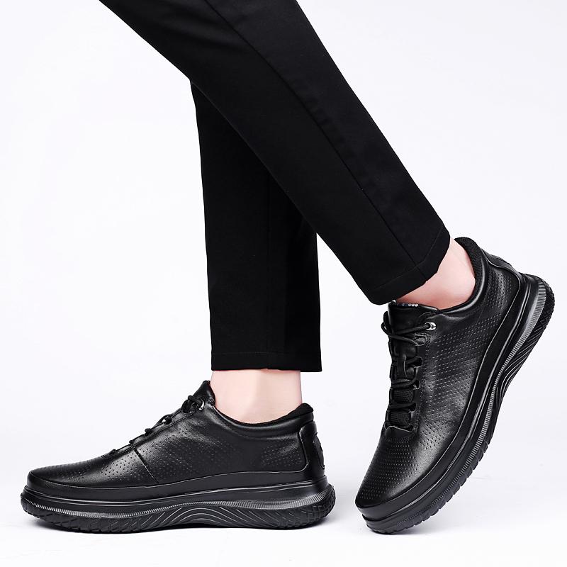 2024 Nová originální kůže Pánská obuv Móda Ležérní Tenisky Divoké ploché boty Lehká Prodyšná Neklouzavá deska Boty