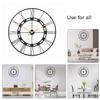 Iron Open Dial Roman Number Wall Clock with Special Big Clock Hands Analog Clock for Living Room Bedroom and Office - 30 Inch, Blackd
