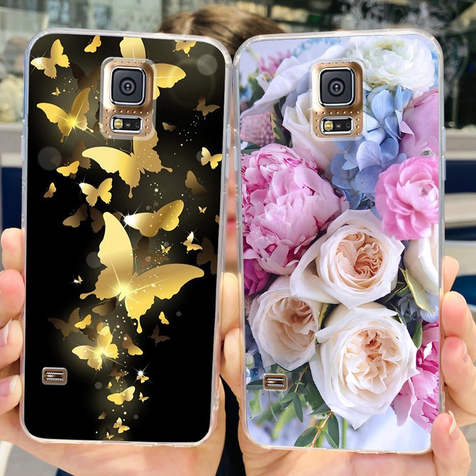 For Samsung Galaxy S5 Case G900F G900I G900M G900A G900T Cute Painted Cover Soft TPU Phone Case For Samsung S5 S 5 GalaxyS5 Bags