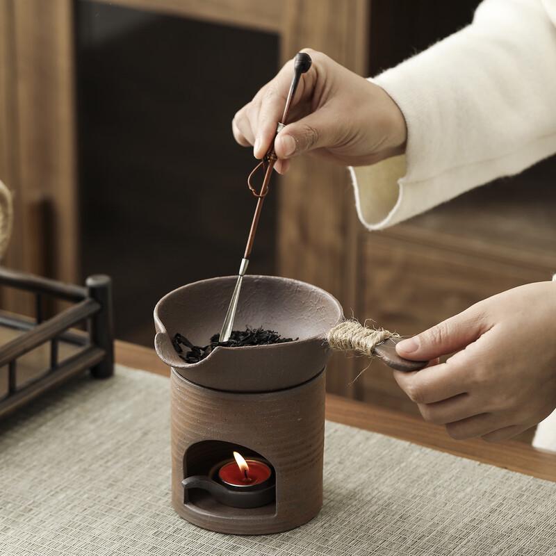 Coarse Pottery Tea Roasting & Frying Set