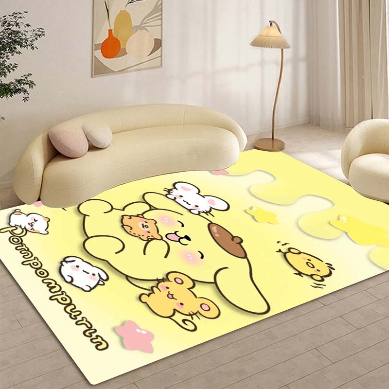 New Pom Pom Purin Cartoon Carpet for Bedroom, Living Room, Home, Sofa Decoration, Children's Play Decoration, Floor Mat Gift