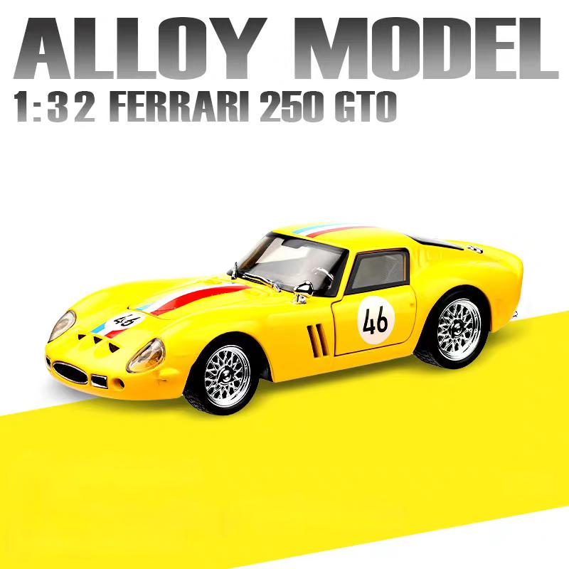 

Ferrari 250 GTO 1962 Классический Суперкар Симуляция Литой и Игрушечный Транспорт Звуки и Свет Машина с Инерционным Двигателем 1:32 модели из сплава в подарок на день рождения