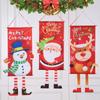 Merry Christmas Hanging Flag Ornaments Cute Shapes Xmas Gifts For Home Walls Windows Door Decoration