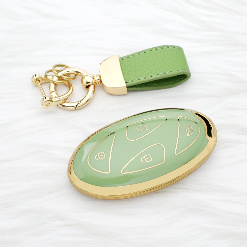 

7 Buttons TPU Car Key Case for Hyundai Grandeur GN7 KONA Ev 2023 Lonic 6 Smart Remote Key Shell Fob Auto Cover Accessories зелёный