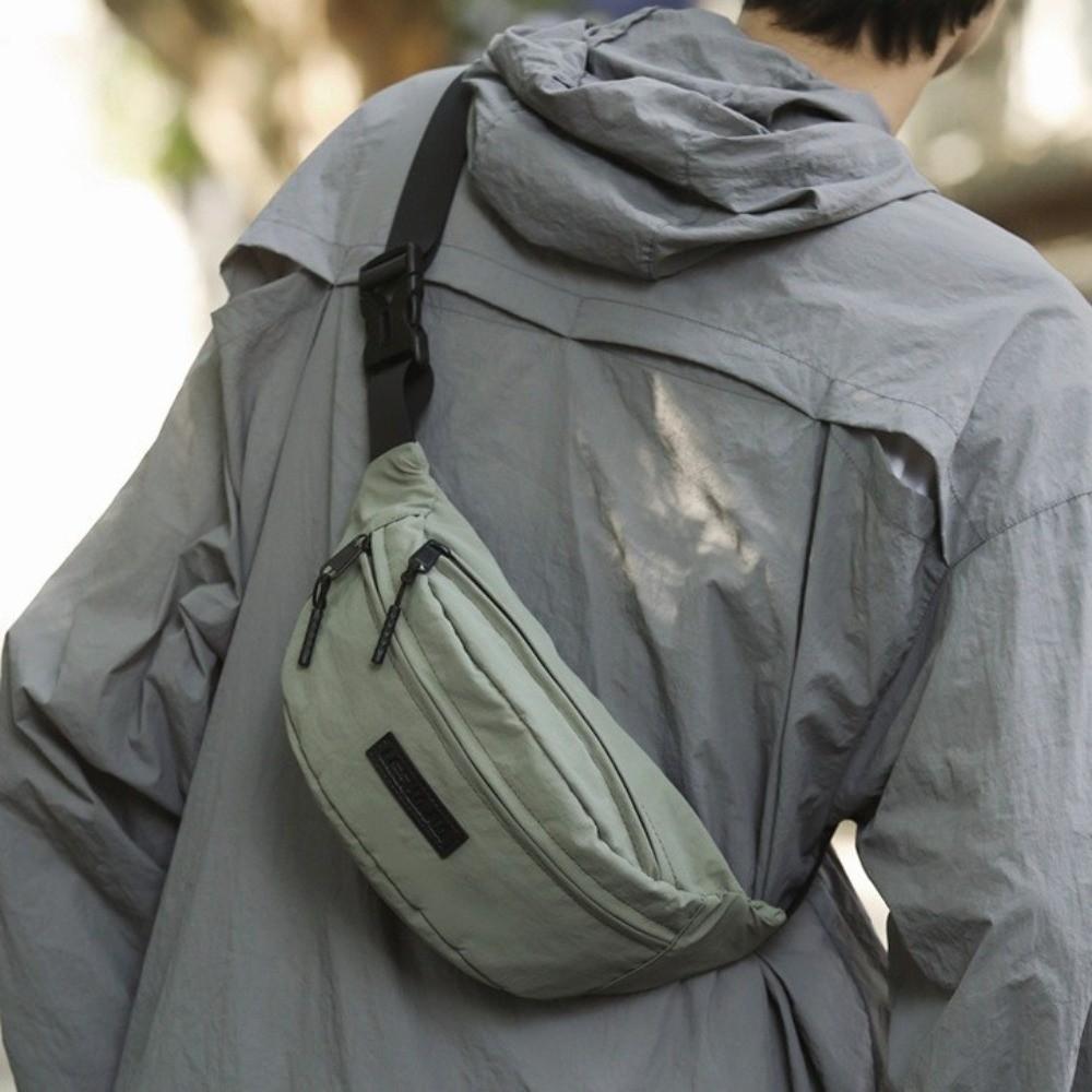 Large Capacity Men's Chest Bag Casual Crossbody Fanny Pack Nylon Shoulder Bag  Outdoor Activities