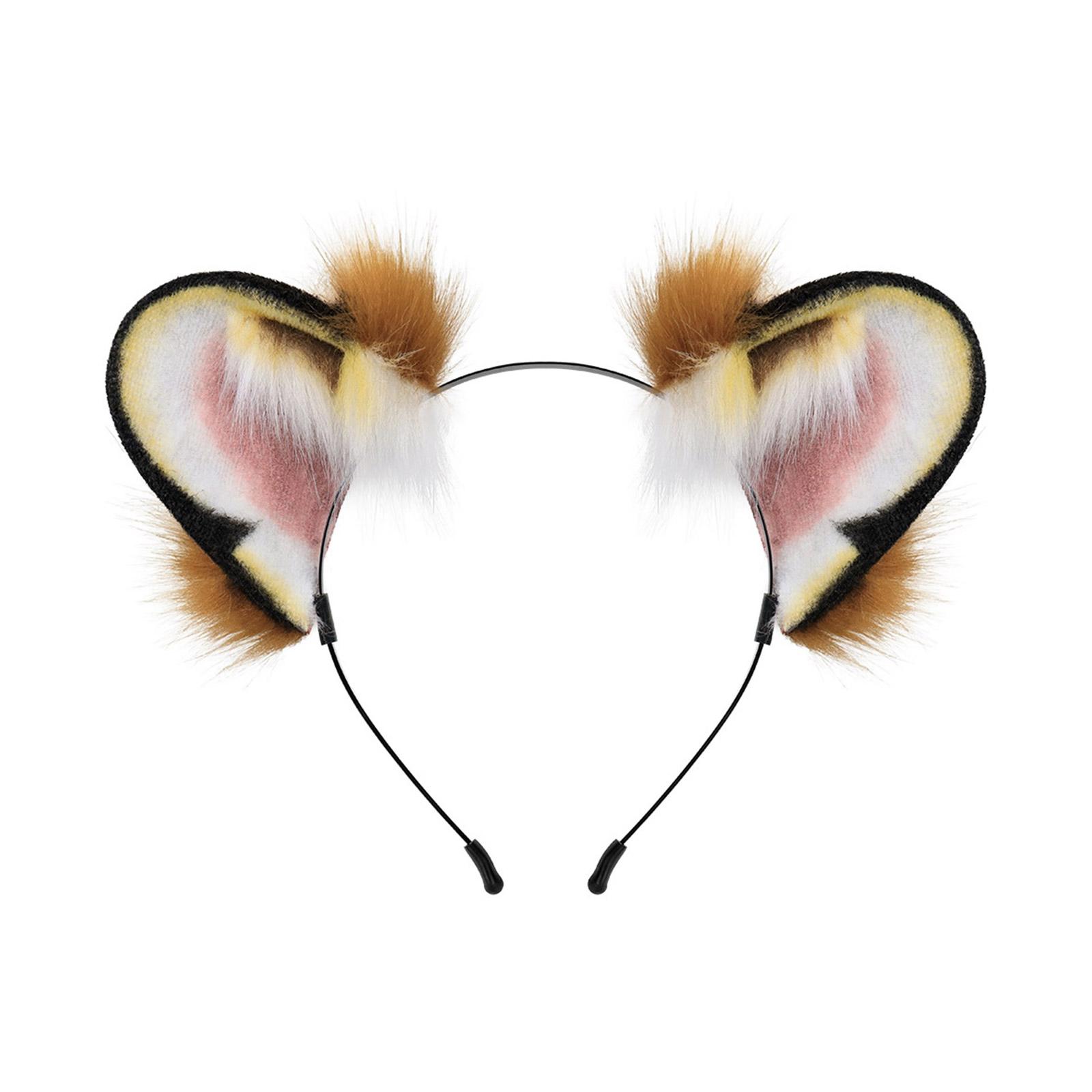 

Plush Ear Hairband Furry Furs Ear Headband for Halloween Party Costume Props Theme Event Dressingup Head Accessory 1