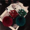 Applicable To Apple 15Plus Mobile Phone Case Tide Rhinestone Iphone16 Hairball 17 Creative Max Women'S 11Pro Tide