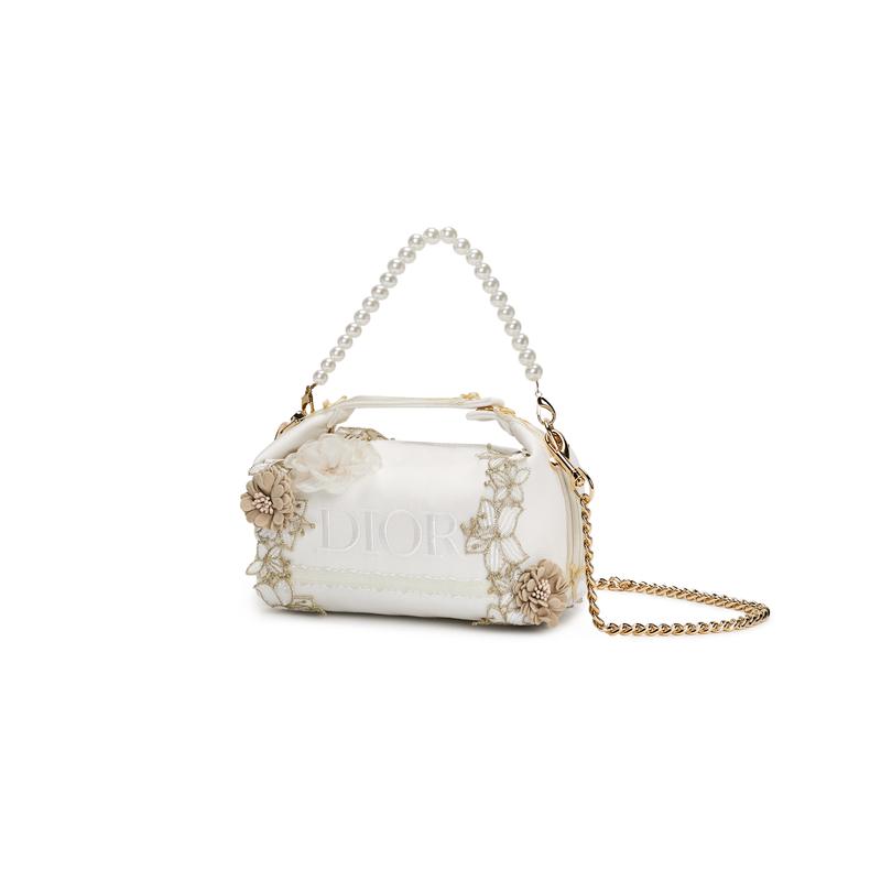Dior Borsa [Borsa Cosmetica Personalizzata] Realizzata nel 811, un sogno di breve durata, elegante, francese, delicata, da ragazza, fai da te fatta a mano, borsa a mano in tela e fibra di poliestere,