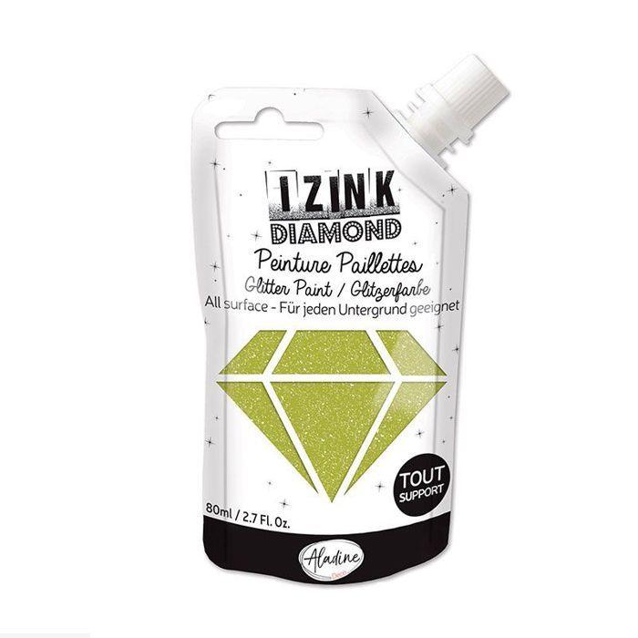 Peinture - IZINK - Diamond - Vert clair - 80ml - Résistante à l'eau