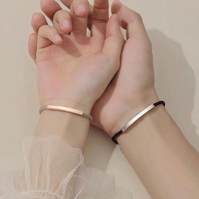 Zamilovaný pár náramek Ins Korejská verze Nišový design Písmena Ruční šňůrka Dárek na Valentýna