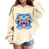Women's Hooded Gradient Printed Long Sleeved Sweatshirt Loose Women's Sweatshirt  Sweatshirt