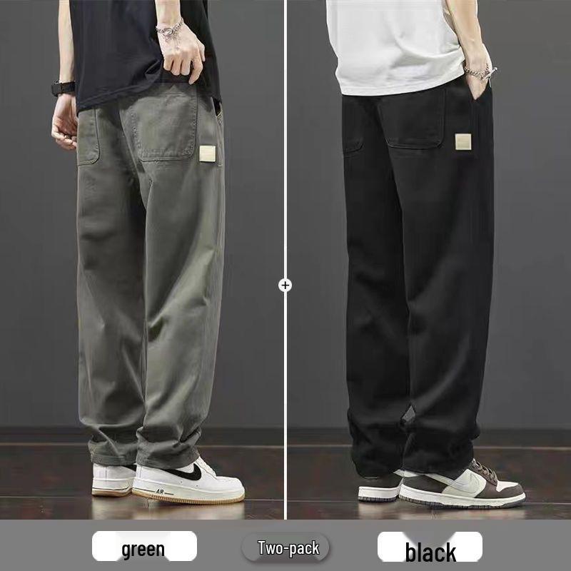 Men's 2025 American Loose Straight-Leg Casual Work Pants for Spring and Autumn