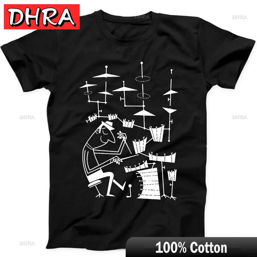 Play That Beat Drummer Drums Classic Jazz Rock Funny Gift Tee Black T Shirt Trendy Tshirt Clothing for Daily Wear TShirt France S