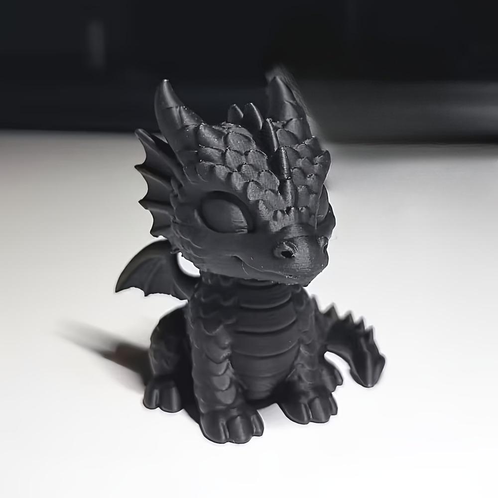 Dragon Baby Sculpture, 3D Printed Dragon Cub Statue, Dragon Decorative Ornament, Multifunctional Desktop Decoration