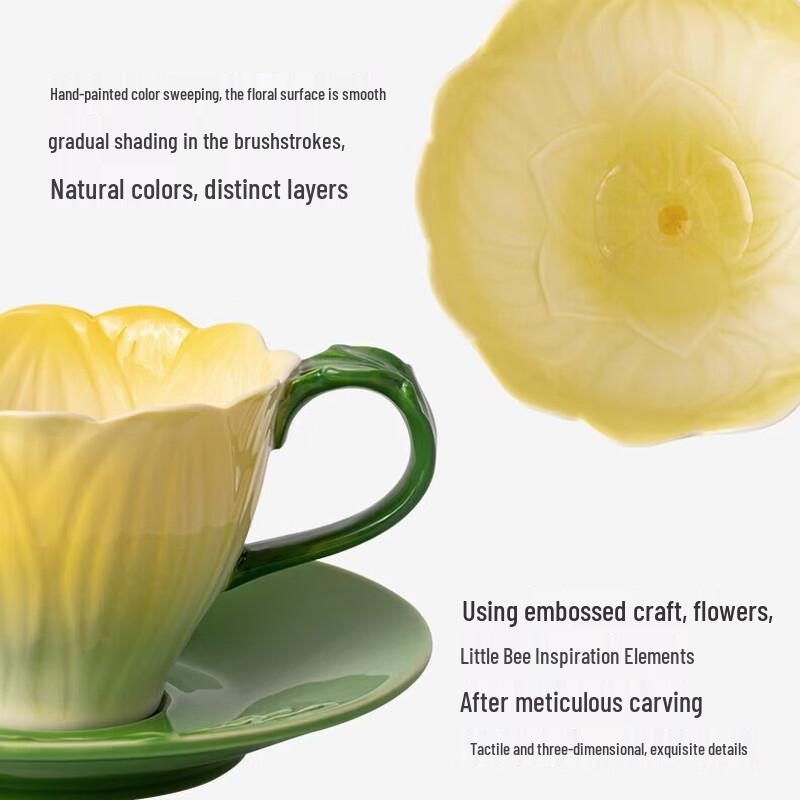 JOYYE Underglaze Ceramic Cup & Saucer Gift Set