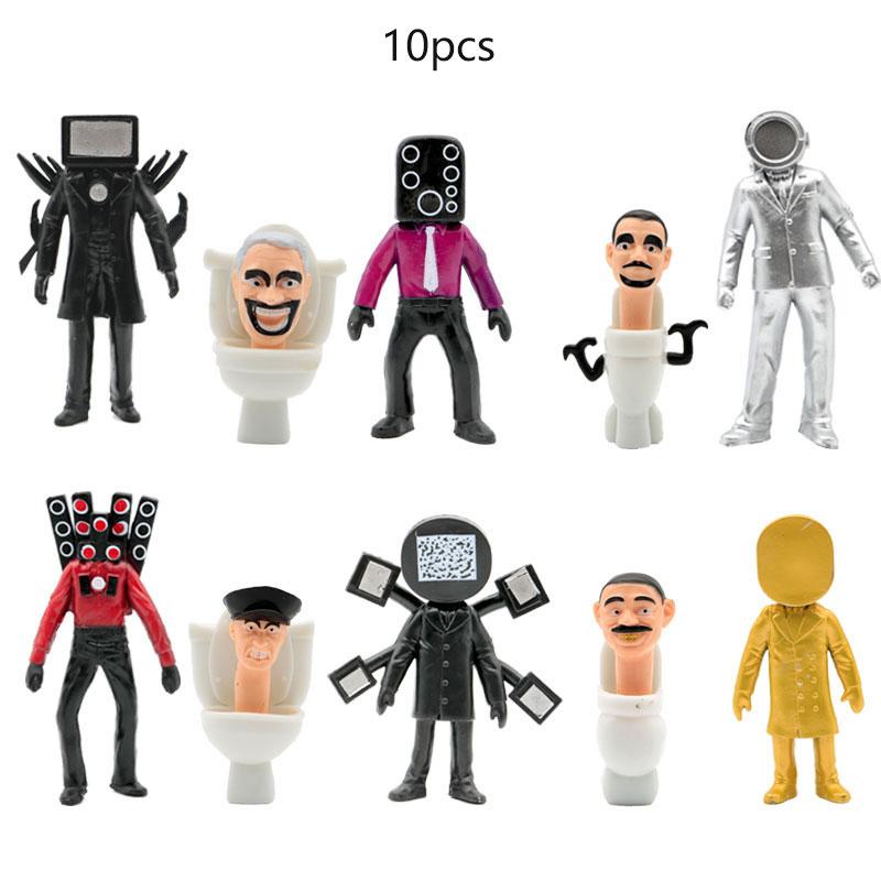 

Toilet Skibidi Pvc Collectible Figure Monitor Tv Man Model Game Decor Tabletop Style A
