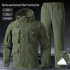 Men's Wear-Resistant Camouflage Workwear Set: Jacket & Pants for Outdoor, Tactical, and Mountaineering Activities