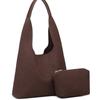 Leather Fleece Simple And Fashionable Shoulder Bucket Bag Commuter Summer Versatile Tote Bag Soft And Portable Student Armpit
