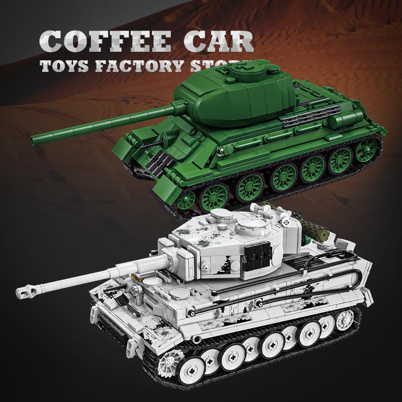 Ungiftiger Neuer Schwerer Panzer Bausteine Is-2 Klassische Serie Moc Steine T34-85 Mittlerer Panzer Modell Ww2 Gepanzerter Wagen Spielzeug Erwachsener Kinder Geschenk