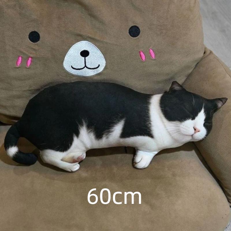 3D Printed Pig Stuffed Plush Pillow Realistic Soft Skin Friendly Fabric Cute Cushion for Sofa Bed Holiday Gift for Kids