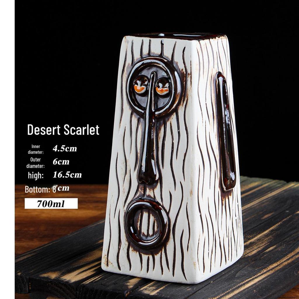 Bicchiere da Cocktail in Ceramica Teschio Zombie Tiki Hawaiano